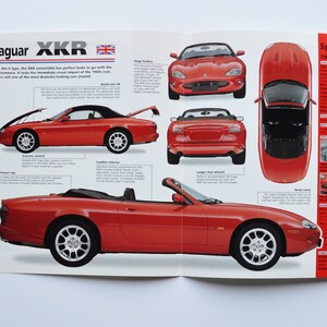 Spec Sheet Jaguar XKR (1998-PRESENT) (Auto Foto Stat Info Broschüre Teile Anzeige alter Vintage Druck Classic Race Britain Sports Coventry)