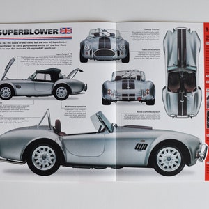 Spec Sheet AC Superblower (1997-HEDEN) (auto foto stat info specs brochure onderdelen ad oude vintage print sport auto groep Surrey Engeland)