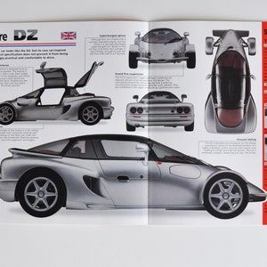 Fiche technique Dare DZ (1998) (photo de voiture stat info brochure pièces ad old print sports race fast Colchester Angleterre auto british europe)