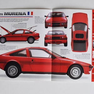 Datenblatt Matra Murena (1980-1983) (Auto Foto Stat Info Specs Broschüre Teile Ad Vintage Classic Auto Frankreich Automobile Talbot Sport Paris)