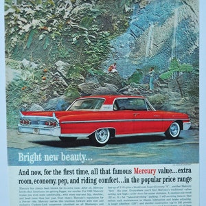 Grote autoadvertentie 1961 Mercury Monterey (ford motor company klassieke oude fotoadvertentie onderdelen print poster brochure dealer meteor 800 600)