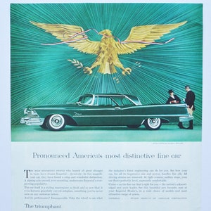 Große Auto-Werbung 1958 Chrysler Imperial (Motor Company Klassiker altes Foto-Werbeteile Print-Broschüre Händler American Le Baron Hardtop)