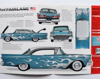 Spec Sheet Ford Fairlane (1958) (car Photo Stat Motor Info Specs