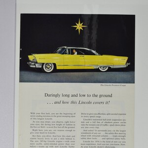 Auto-Werbung 1956 Lincoln Premiere Coupé (Ford Motor Company klassischen alten vintage Foto-Werbung Teile Druck Broschüre Händler Luxus)
