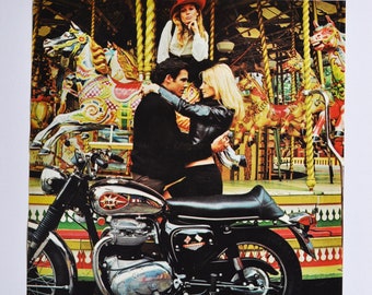 Anuncio de motocicleta BSA Thunderbolt de los años 1980 (fotografía antigua clásica de una empresa de motocicletas, anuncio original, piezas de motor, bicicleta, ciclo, Reino Unido, inglés)