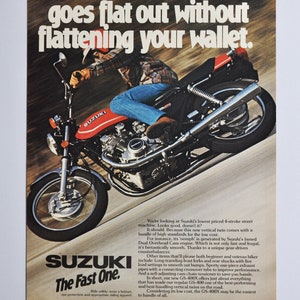 Motorrad Werbung 1970er Jahre Swarovski GS-400X (Motorrad-Firmenklassiker altes Foto original Werbe-Teile Printprospekt Händler Motorradcycle)