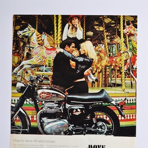 Publicité pour moto BSA Thunderbolt des années 80