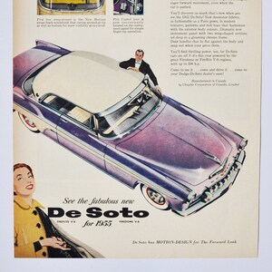 Grande pubblicità per auto 1955 DeSoto (azienda automobilistica classica vecchia foto pubblicità stampa brochure retrò concessionario concessionaria automobile classica de soto)