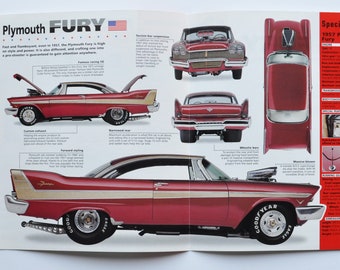 Spec Sheet Plymouth Fury (1957) (car photo stat info specs brochure parts ad old retro vintage dealer dealership chrysler auto auburn hills)
