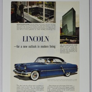 Auto Ad Lincoln (ford motor company mercury classic alt vintage Foto Werbung Teile Print Broschüre Händler USA V-8 Motor Hydra-Matic)