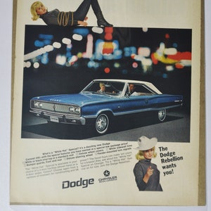 Grote autoadvertentie Dodge Coronet 440 (motorbedrijf klassieke oude foto advertentie onderdelen gedrukte brochure dealer dealer amerika chrysler auto)