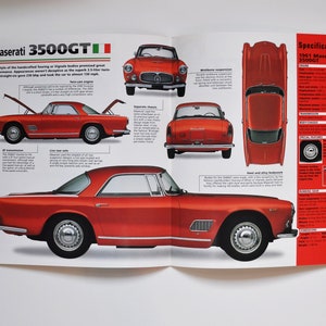 Fiche technique Maserati 3500GT (1957-1964) (photo de voiture stat info brochure pièces ad old vintage classic retro sports auto italien modène)
