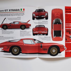 Datenblatt Bizzarrini GT Strada (1965-1969) (auto foto stat info specs broschüre teile ad old vintage classic sport italienisch livorno 5300)