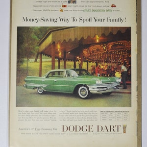 Grande pubblicità per auto 1960 Dodge Dart (azienda automobilistica classica vecchia foto pubblicità parti stampa brochure concessionario concessionaria chrysler usa us auto)