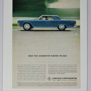 Auto Ad Lincoln Continental (ford motor company mercury classic old vintage Foto Werbung Teile Print Broschüre Händler Luxus USA US)