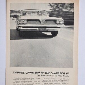Car Ad 1961 Punta Cana ( Motor Company Classic altes Foto Werbung Teile Print Broschüre Plakat American General Motors gm tempest v8 Sport )