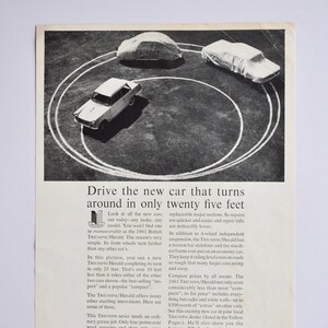 Car Ad 1961 Triumph / Herald (motor company old classic photo advertisement parts print brochure auto uk sedan sports coupe convertible)
