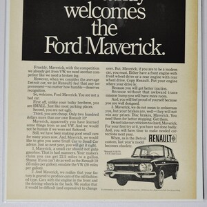 Auto-Werbung RENAULT 10 (Autofirma Werbung Klassiker altes Foto Werbung Teile Druck Plakat Broschüre Autohaus Frankreich Französische Wirtschaft)