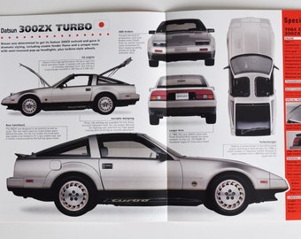 Spec Sheet Datsun 300ZX Turbo (1983-1989) (motor car photo stat info specs brochure print parts ad vintage classic old sport auto japan)