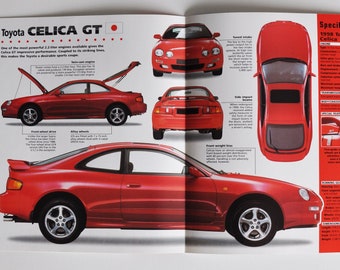 Spec Sheet Toyota Celica GT (1994-PRESENT) (motor car photo stat info specs brochure print parts ad vintage classic old sport auto japan)