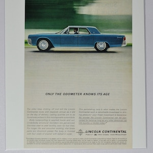 Auto Ad Lincoln Continental (ford motor company mercury classic old vintage Foto Werbung Teile Print Broschüre Händler Luxus USA US)