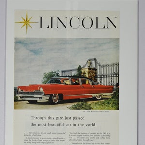 Auto Ad Lincoln Premiere 4-Türer Sedan (Ford Motor Company klassischen alten vintage Foto Werbung Teile Druckbroschüre Händler Luxus)