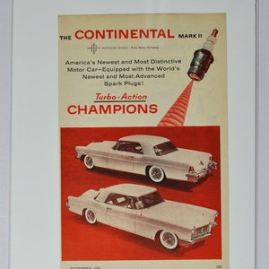 Annonce pour voiture Lincoln Continental Mark II 2 de 1955