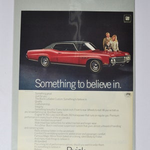 Pubblicità di auto di grandi dimensioni anni '70? Buick LeSabre Custom (general motors company GM vecchia foto vintage classica pubblicità parti stampa poster usa Le Sabre)