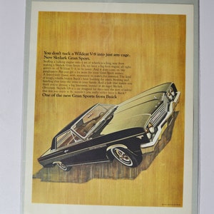 Annuncio di un'auto di grandi dimensioni 1965 Buick Skylark Gran Sport (general motors company GM vecchio vintage classico foto pubblicità parti stampa poster auto usa)