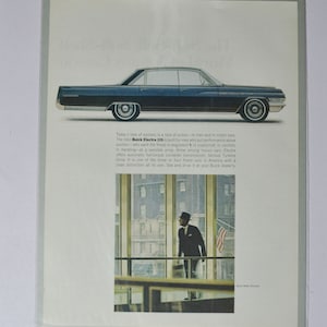 Grote autoadvertentie 1963 Buick Electra 225 (general Motors Company GM oude vintage klassieke fotoadvertentie onderdelen print poster aangepaste garage)