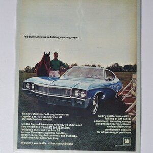 Annuncio di un'auto di grandi dimensioni 1968 Buick Skylark (general motors company GM vecchia foto vintage classica pubblicità parti stampa poster garage personalizzato per auto)
