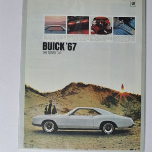 Annuncio di un'auto di grandi dimensioni 1967 Buick Riviera (general motors company GM vecchia foto vintage classica pubblicità parti stampa poster garage personalizzato per auto)
