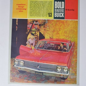 Annuncio di un'auto di grandi dimensioni 1963 Buick LeSabre (general motors company GM vecchia foto vintage classica pubblicità parti stampa poster auto usa us Le Sabre)