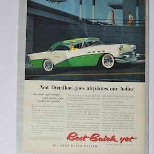 Annuncio di un'auto di grandi dimensioni 1956 Buick Century (general motors company GM vecchia foto vintage classica pubblicità parti stampa poster garage personalizzato per auto)