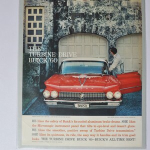 Annuncio di auto di grandi dimensioni 1960 Buick (general motors company GM vecchia foto vintage classica pubblicità parti stampa poster auto garage personalizzato regalo usa)