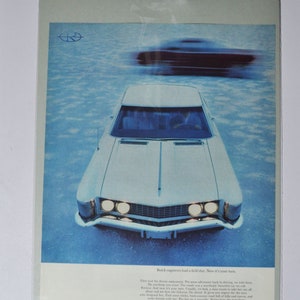 Grote auto Ad Buick Riviera (general motors company GM oude vintage klassieke foto advertentie onderdelen print poster auto custom garage vs us)