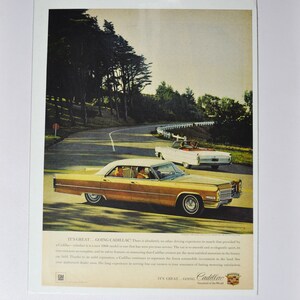 Grote autoadvertentie Cadillac 1966 Hardtop Sedan de Ville & 1964 de Ville Convertible (autobedrijf klassieke oude fotoadvertentieonderdelen gedrukt VS)