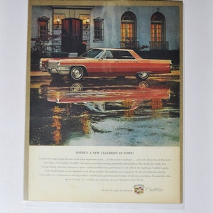 Grande pubblicità per auto 1965 Cadillac (azienda automobilistica classica vecchia foto pubblicità parti stampa brochure GM General Motors concessionario concessionario lusso)