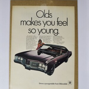 Grote autoadvertentie Oldsmobile Delmont 88 (GM General Motors klassieke oude fotoadvertentie onderdelen gedrukte brochure olds raket 88 US)
