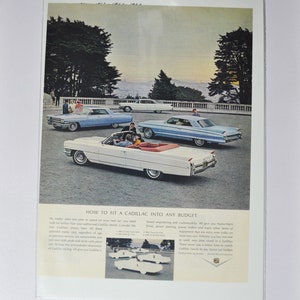 Auto di grandi dimensioni Ad Cadillac 1964 de Ville Convertible / 1963 Sedan de Ville / 1962 Coupe de Ville / 1960 Sedan a sei finestrini (classica della casa automobilistica)