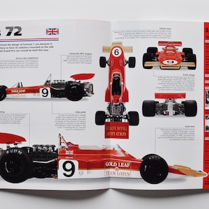Spec Sheet Lotus 72 (1970-1975) (Auto Foto stat info specs broschüre teile ad old vintage classic sport norfolk england F1 Formel 1 Rennen)