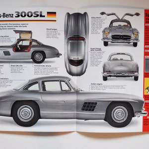 Datenblatt Mercedes-Benz 300SL (1954-1963) (auto foto daten spezifikationen broschüre druck teile alte klassiker sportmotor deutsches auto)