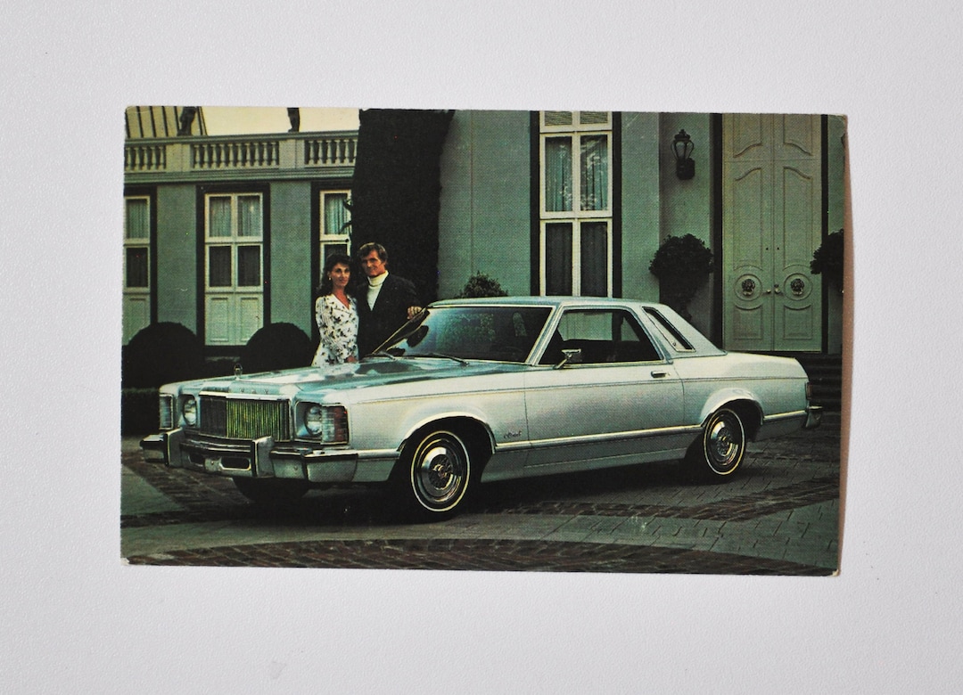 Mercury Postcard 1976 Monarch Ghia 2door car Dealer Automobile