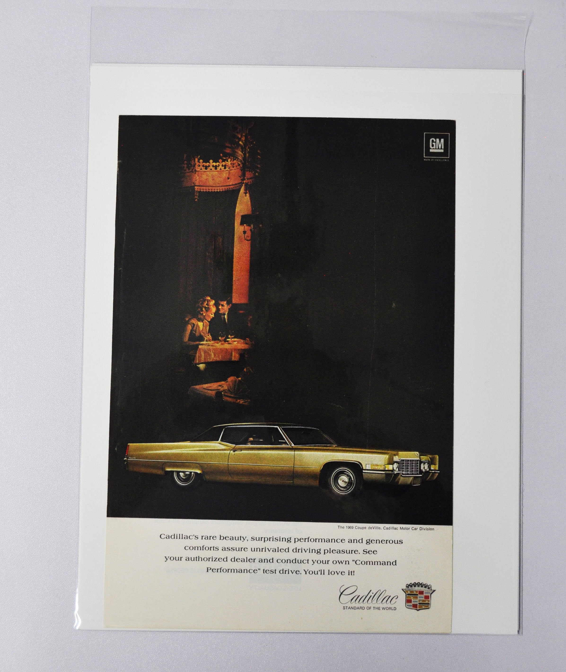 Car Ad 1969 Cadillac Coupe Deville (motors Company Classic Old