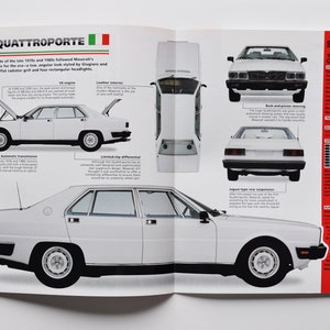 Fiche technique Maserati Quattroporte (1978-1987) (photo de voiture stat infos spécifications brochure pièces publicité impression old vintage dealer course sports italie modène)