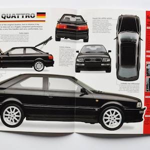 Fiche technique Audi S2 Quattro (1991-1996) (voiture photo stat info spécifications brochure imprimer pièces ad vintage classic sport auto allemand AG ingolstadt)