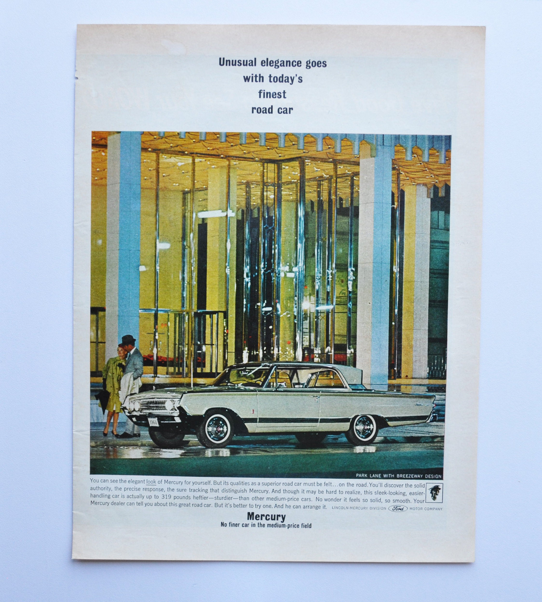 Large Car Ad 1964 Mercury Park Lane (ford Motor Company Classic