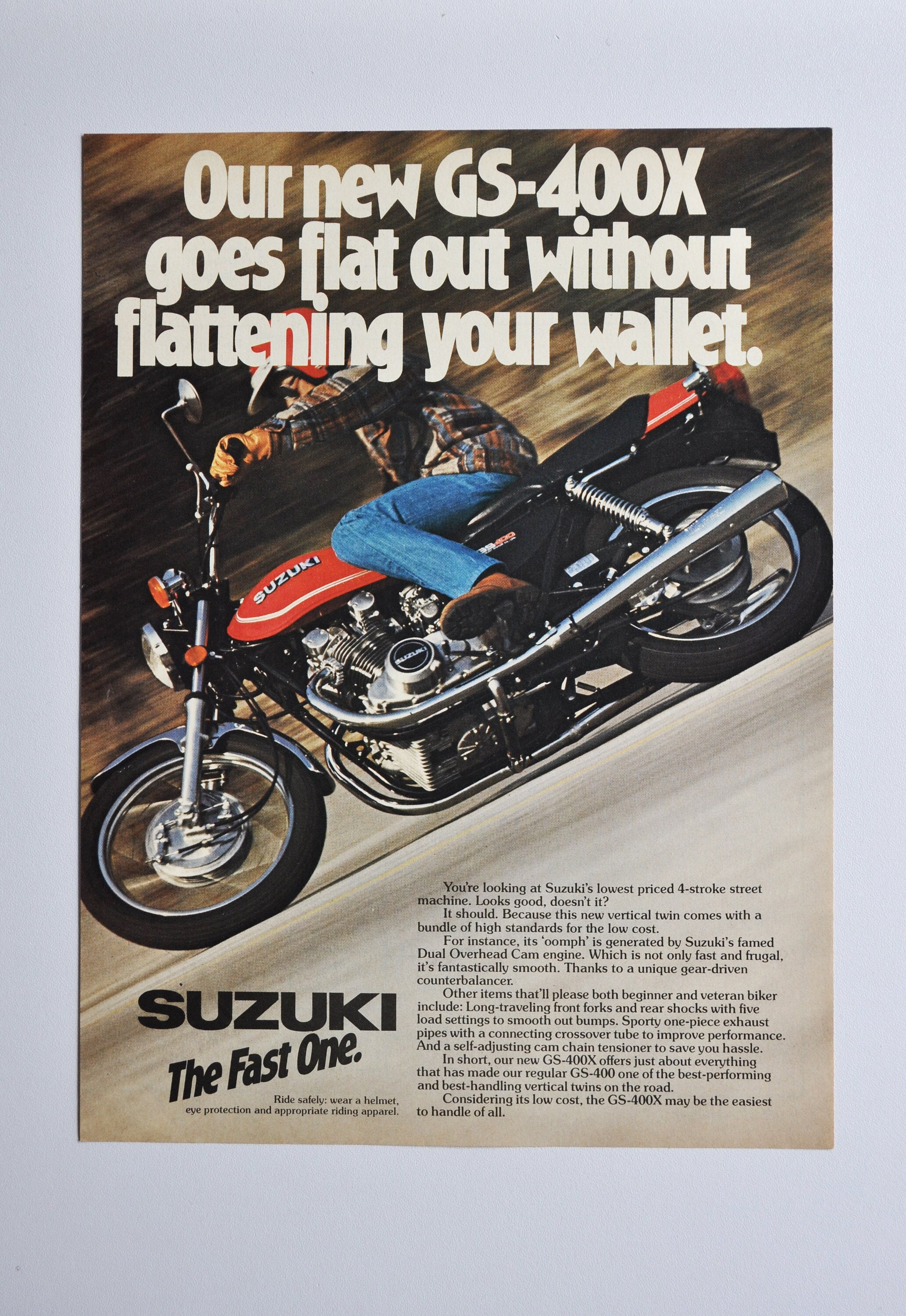 Motorcycle Ad 1970s Suzuki GS-400X (motorbike Company