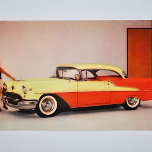 Postkarte Oldsmobile Super 88 Holiday Coupe (Autohaus, Autohaus Postkarte Olds Motor Fahrzeug, GM, alter Klassiker, Eighty Eight)