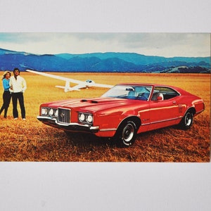 Mercury Postcard - 1972 Mercury Montego 2Door (car dealer automobile dealership post card ad classic retro old american Lincoln Ford Motors)